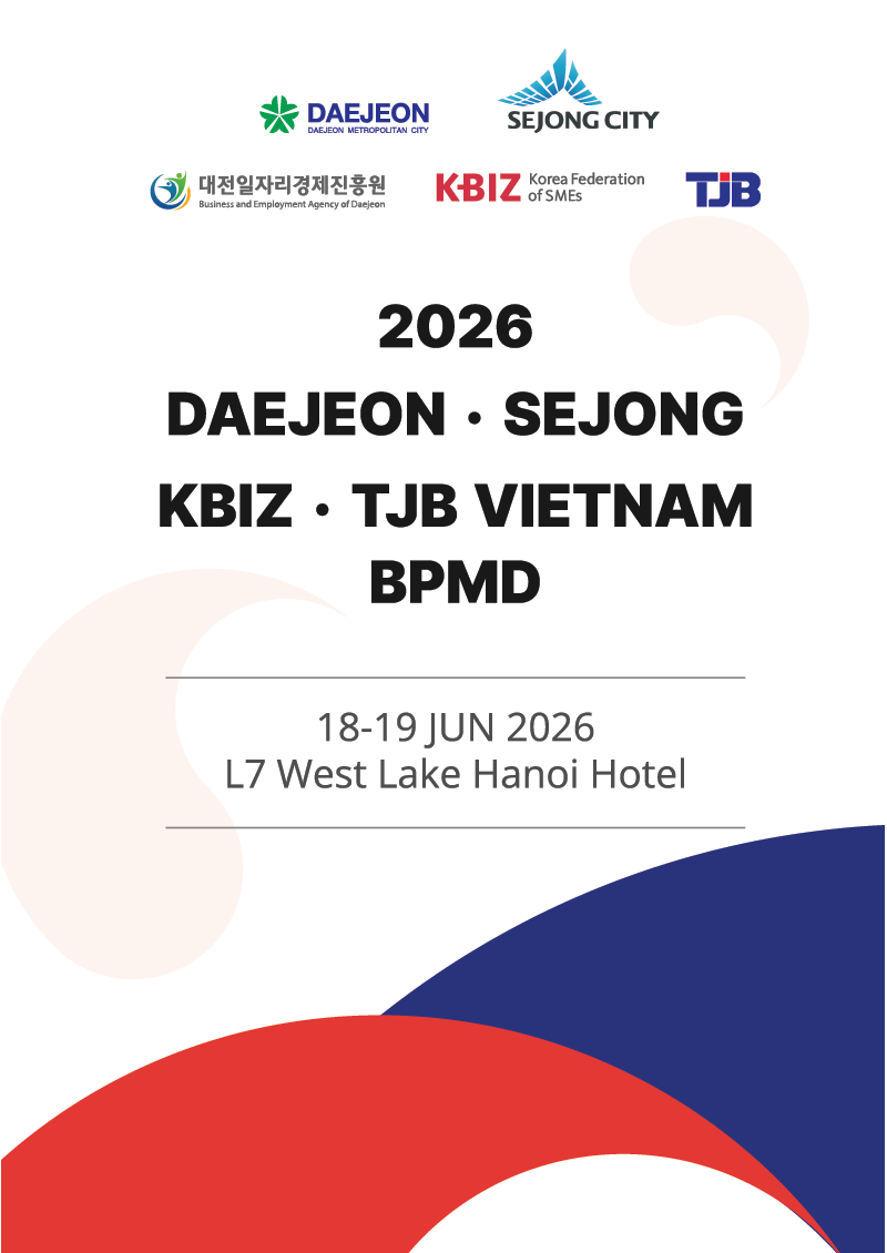 2026 DAEJEON · SEJONG · KBIZ · TJB VIETNAM BPMD